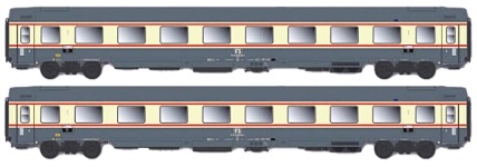 ACME 55298 - H0 - 2-tlg. Set Personenwagen TEE 92/93 Adriatico, Ep. IV, FS - Set 3